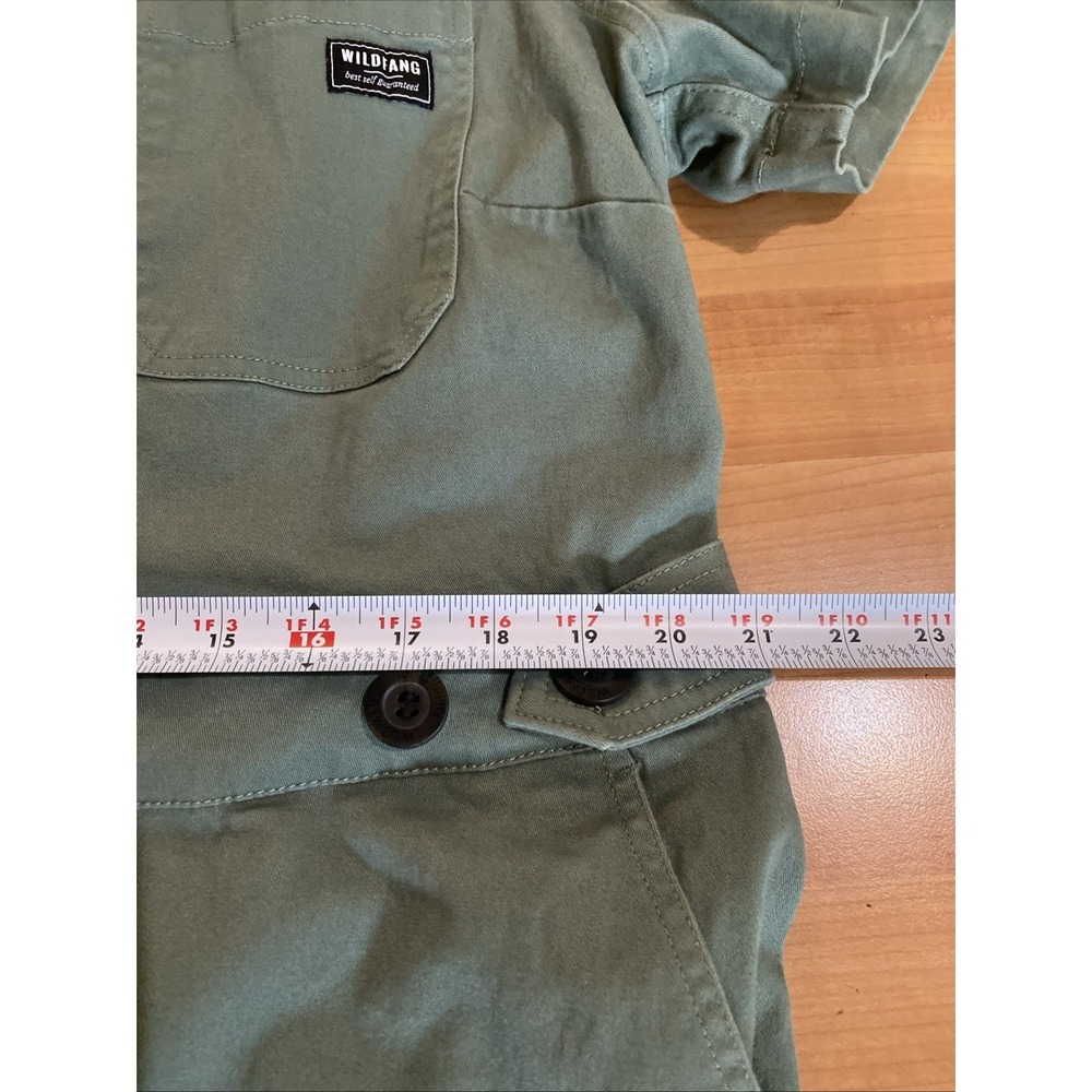 WildFang The Essential High Waisted Coverall Green Overall Size 1X Utility - Picture 10 of 12